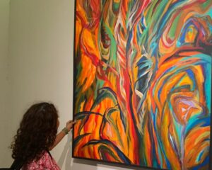 His first painting after stroke, titled "Pencerahan" (Enlightenment), is also featured in this exhibition.