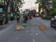 The scene of the hit-and-run accident that killed French national on Jalan Raya Canggu, North Kuta, Badung, Bali, Friday (17/1). (Badung Police).