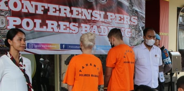 Press conference at the Badung Police, Bali, Monday (13/1).